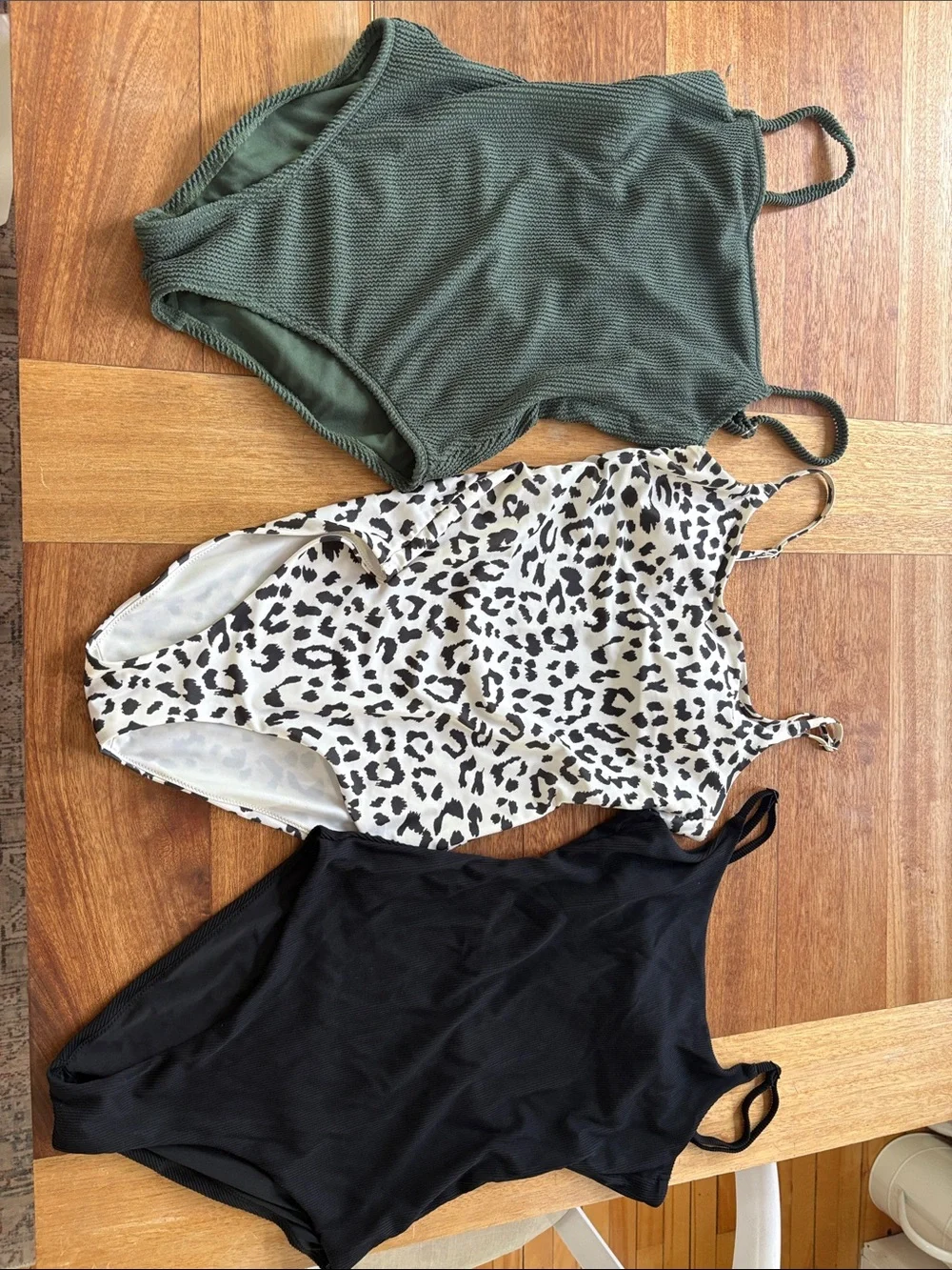 Aerie and target 3-Pack Women’s One-Piece Swimsuits - Olive, Leopard, Black - Picture 1 of 6